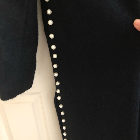 Elegant winter long coat with pearls on two sides,unique style ! Size small - Picture 3 of 3